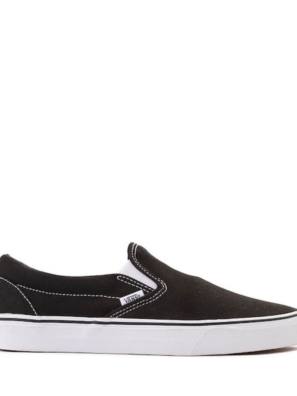 Vans Black Canvas Slip-On Loafers for Men